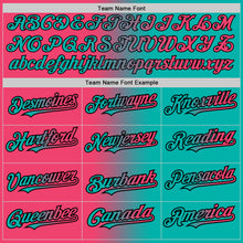 Laden Sie das Bild in den Galerie-Viewer, Custom Aqua Neon Pink-Black Authentic Gradient Fashion Baseball Jersey
