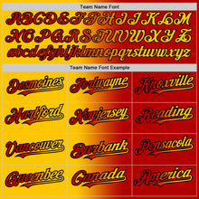 Загрузить изображение в средство просмотра галереи, Custom Red Yellow-Black Authentic Gradient Fashion Baseball Jersey
