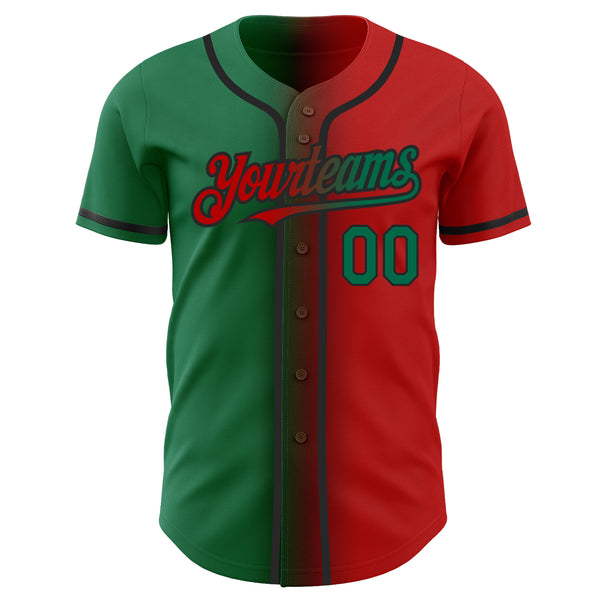 Cheap Custom Red Kelly Green-Black Authentic Gradient Fashion Baseball  Jersey Free Shipping – CustomJerseysPro