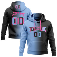 Charger l&#39;image dans la galerie, Custom Stitched Black Light Blue-Pink Gradient Fashion Sports Pullover Sweatshirt Hoodie
