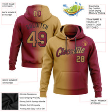 Charger l&#39;image dans la galerie, Custom Stitched Maroon Old Gold-Black Gradient Fashion Sports Pullover Sweatshirt Hoodie
