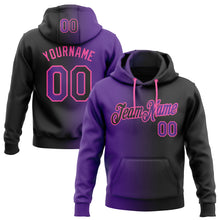 Charger l&#39;image dans la galerie, Custom Stitched Black Purple-Pink Gradient Fashion Sports Pullover Sweatshirt Hoodie

