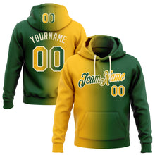 Load image into Gallery viewer, Custom Stitched Green Gold-Cream Gradient Fashion Sports Pullover Sweatshirt Hoodie
