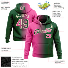 Load image into Gallery viewer, Custom Stitched Green Pink-Cream Gradient Fashion Sports Pullover Sweatshirt Hoodie
