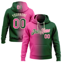 Load image into Gallery viewer, Custom Stitched Green Pink-Cream Gradient Fashion Sports Pullover Sweatshirt Hoodie
