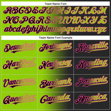 Charger l&#39;image dans la galerie, Custom Black Neon Green-Pink Authentic Gradient Fashion Baseball Jersey
