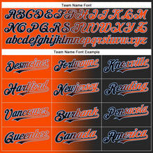 Load image into Gallery viewer, Custom Black Orange-Light Blue Authentic Gradient Fashion Baseball Jersey

