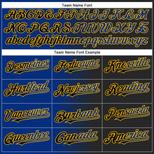 Charger l&#39;image dans la galerie, Custom Black Royal-Gold Authentic Gradient Fashion Baseball Jersey
