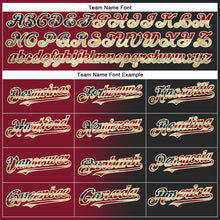Load image into Gallery viewer, Custom Black Vintage USA Flag Crimson-City Cream Authentic Gradient Fashion Baseball Jersey

