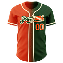 Laden Sie das Bild in den Galerie-Viewer, Custom Green Orange-Cream Authentic Gradient Fashion Baseball Jersey
