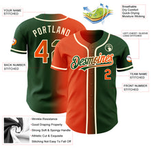 Laden Sie das Bild in den Galerie-Viewer, Custom Green Orange-Cream Authentic Gradient Fashion Baseball Jersey
