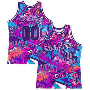 KXK Custom White Green Graffiti Pattern Sets Basketball Jersey