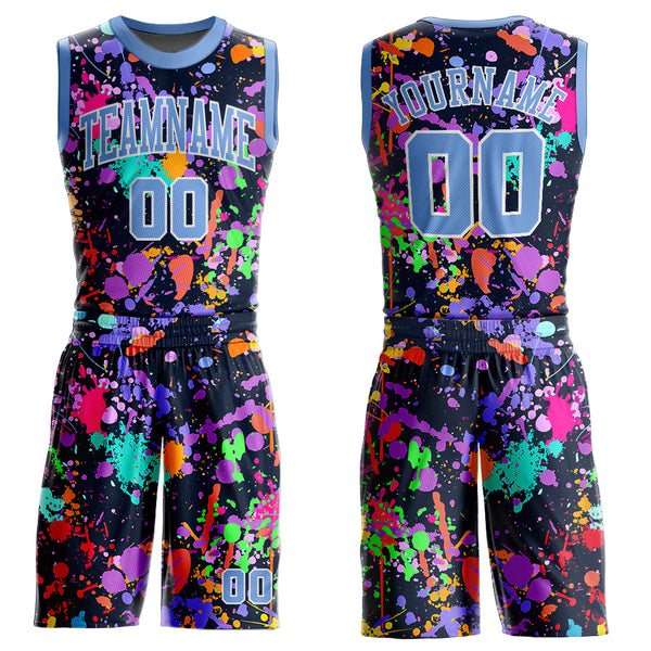 Polyester Multicolor New Custom Design Basketball Jersey - White