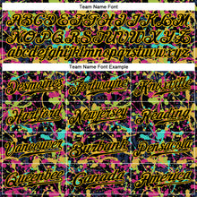 Charger l&#39;image dans la galerie, Custom Graffiti Pattern Black-Gold 3D Grunge Shabby Authentic Baseball Jersey
