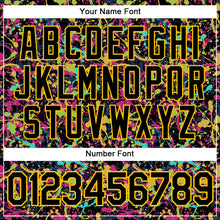 Charger l&#39;image dans la galerie, Custom Graffiti Pattern Black-Gold 3D Grunge Shabby Authentic Baseball Jersey
