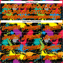 Charger l&#39;image dans la galerie, Custom Graffiti Pattern Red-Gold 3D Colorful Splattered Messy Art Ink Paintbrush Drawing Authentic Baseball Jersey
