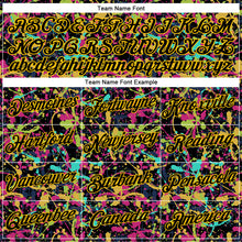 Load image into Gallery viewer, Custom Graffiti Pattern Black-Gold 3D Grunge Shabby Performance T-Shirt
