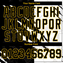 Charger l&#39;image dans la galerie, Custom Graffiti Pattern Black-Gold 3D Scratch Authentic Baseball Jersey
