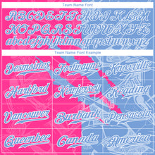 Загрузить изображение в средство просмотра галереи, Custom Graffiti Pattern Light Blue-Pink 3D Scratch Authentic Baseball Jersey
