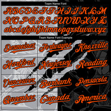 Load image into Gallery viewer, Custom Graffiti Pattern Orange Black-Gray 3D Scratch Authentic Baseball Jersey
