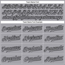 Load image into Gallery viewer, Custom Gray Gray-Black Authentic Baseball Jersey
