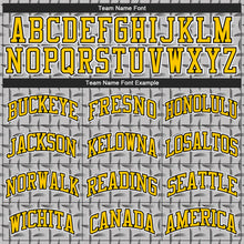 Laden Sie das Bild in den Galerie-Viewer, Custom Gray Gold-Black 3D Pattern Design Authentic Baseball Jersey
