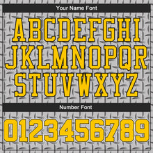 Laden Sie das Bild in den Galerie-Viewer, Custom Gray Gold-Black 3D Pattern Design Authentic Baseball Jersey
