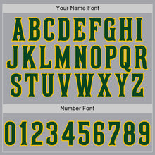 Загрузить изображение в средство просмотра галереи, Custom Gray Green-Gold Authentic Baseball Jersey
