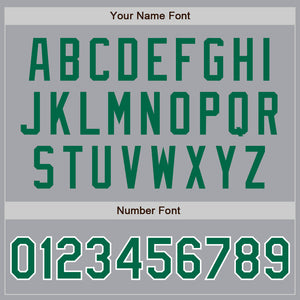 Custom Gray Kelly Green-White Authentic Baseball Jersey