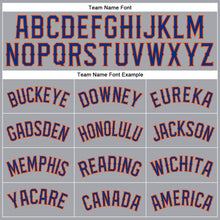 Load image into Gallery viewer, Custom Gray Royal-Orange Authentic Sleeveless Baseball Jersey

