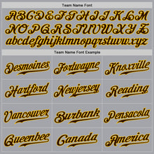 Load image into Gallery viewer, Custom Gray Brown-Gold Authentic Baseball Jersey
