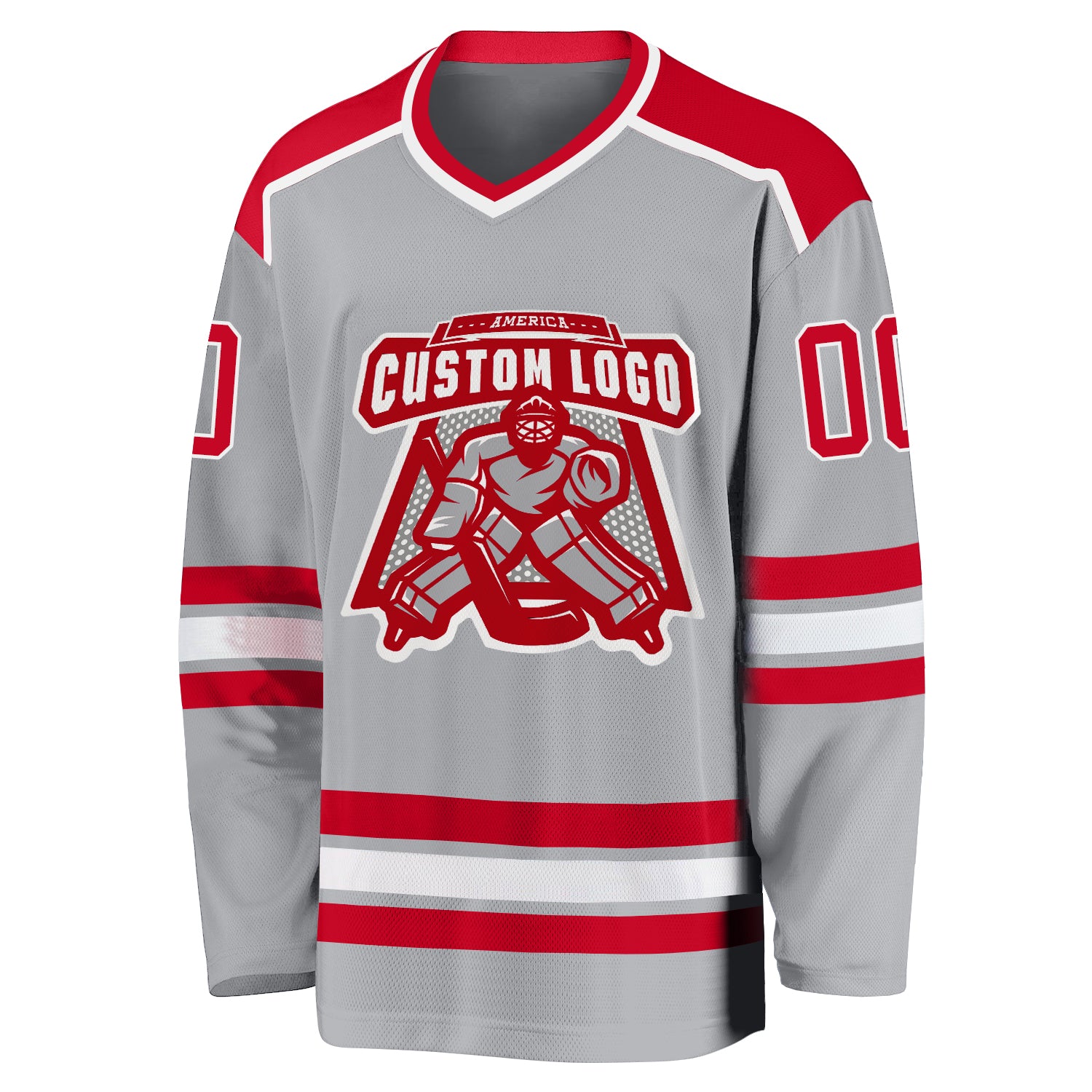 Cheap Custom Gray Red-White Hockey Jersey Free Shipping – CustomJerseysPro