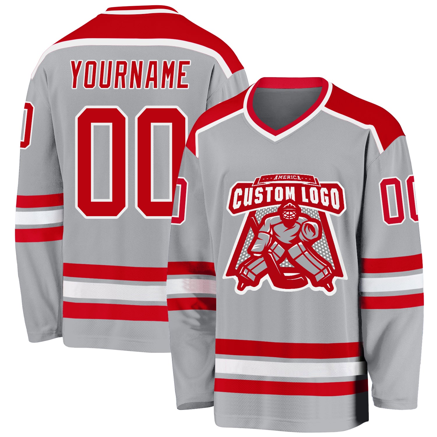 Cheap Custom White Red Hockey Jersey Free Shipping – CustomJerseysPro
