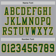 Load image into Gallery viewer, Custom Gray Green-Gold Mesh Authentic Football Jersey
