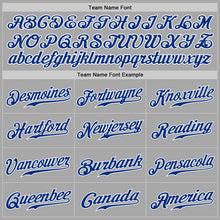 Laden Sie das Bild in den Galerie-Viewer, Custom Gray Royal-Red Authentic Baseball Jersey
