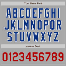 Laden Sie das Bild in den Galerie-Viewer, Custom Gray Royal-Red Authentic Baseball Jersey
