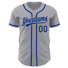 Laden Sie das Bild in den Galerie-Viewer, Custom Gray Royal Authentic Baseball Jersey
