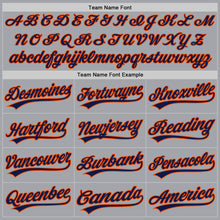 Charger l&#39;image dans la galerie, Custom Gray Navy-Orange Authentic Baseball Jersey
