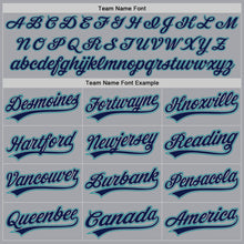 Laden Sie das Bild in den Galerie-Viewer, Custom Gray Navy-Teal Authentic Baseball Jersey
