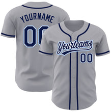 Charger l&#39;image dans la galerie, Custom Gray Navy-Light Blue Authentic Baseball Jersey
