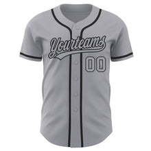 Charger l&#39;image dans la galerie, Custom Gray Gray-Black Authentic Baseball Jersey
