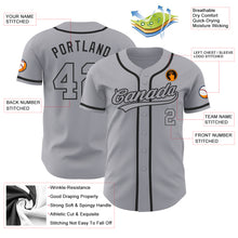 Charger l&#39;image dans la galerie, Custom Gray Gray-Black Authentic Baseball Jersey

