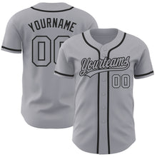 Charger l&#39;image dans la galerie, Custom Gray Gray-Black Authentic Baseball Jersey
