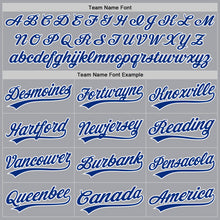 Laden Sie das Bild in den Galerie-Viewer, Custom Gray Royal-White Authentic Baseball Jersey
