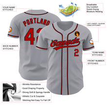 Laden Sie das Bild in den Galerie-Viewer, Custom Gray Red-Black Authentic Baseball Jersey
