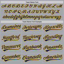 Charger l&#39;image dans la galerie, Custom Gray Navy-Gold Authentic Baseball Jersey
