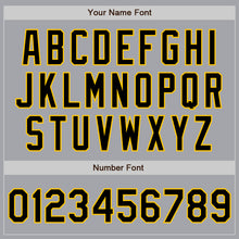 Laden Sie das Bild in den Galerie-Viewer, Custom Gray Black-Gold Authentic Baseball Jersey
