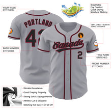 Laden Sie das Bild in den Galerie-Viewer, Custom Gray Black-Crimson Authentic Baseball Jersey
