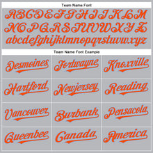 Загрузить изображение в средство просмотра галереи, Custom Gray Orange-Light Blue Authentic Baseball Jersey
