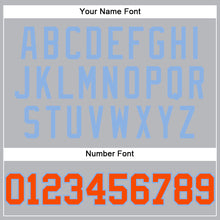 Загрузить изображение в средство просмотра галереи, Custom Gray Orange-Light Blue Authentic Baseball Jersey
